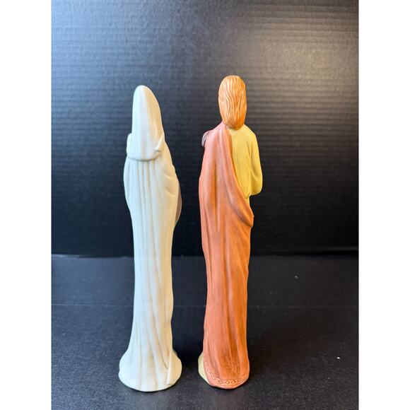 1993 Set of 2 Pencil Slim 10” Porcelain Nativity Figurines Christmas Treasures - Picture 3 of 8
